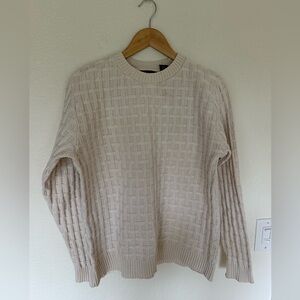 Oscar De La Renta  Cream knit Sweater 100% cotton medium
